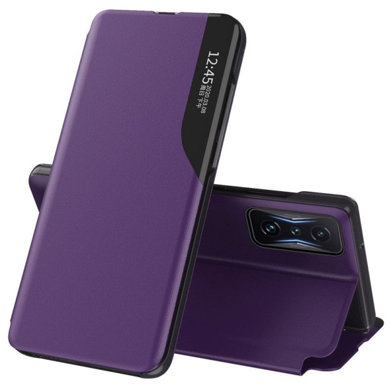 Capa De Celular Para Poco F4 GT Couro Sintético Texturizado