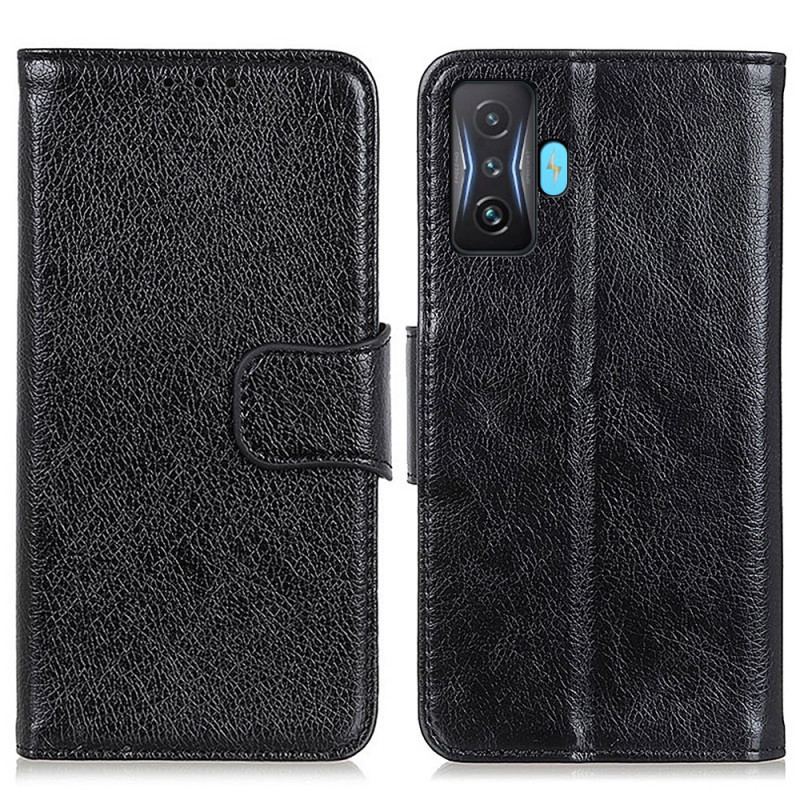 Capa Folio Para Poco F4 GT Couro Napa Rachado