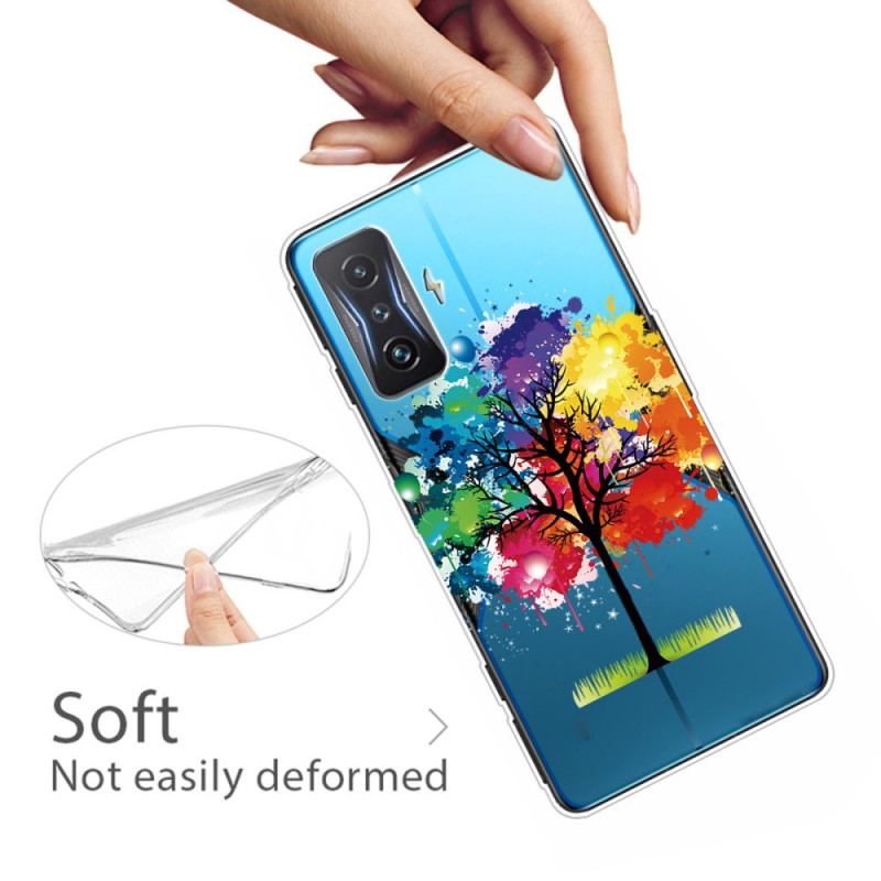 Capa Para Poco F4 GT Árvore Aquarela Perfeita