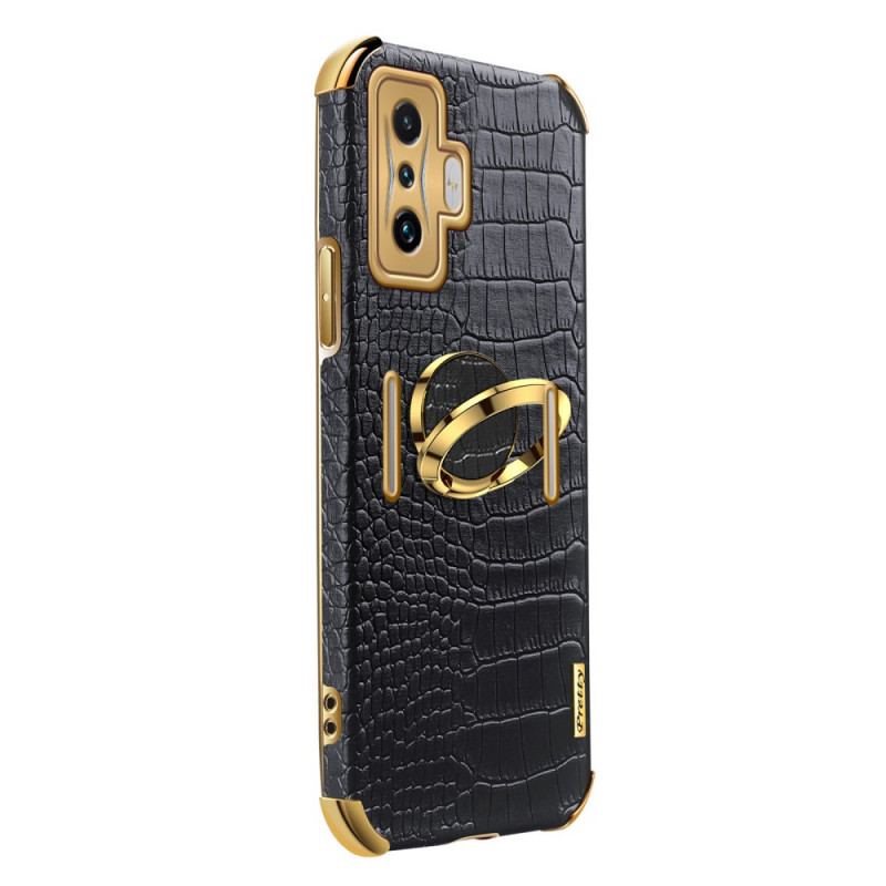 Capa Para Poco F4 GT Efeito Crocodilo Com Anel