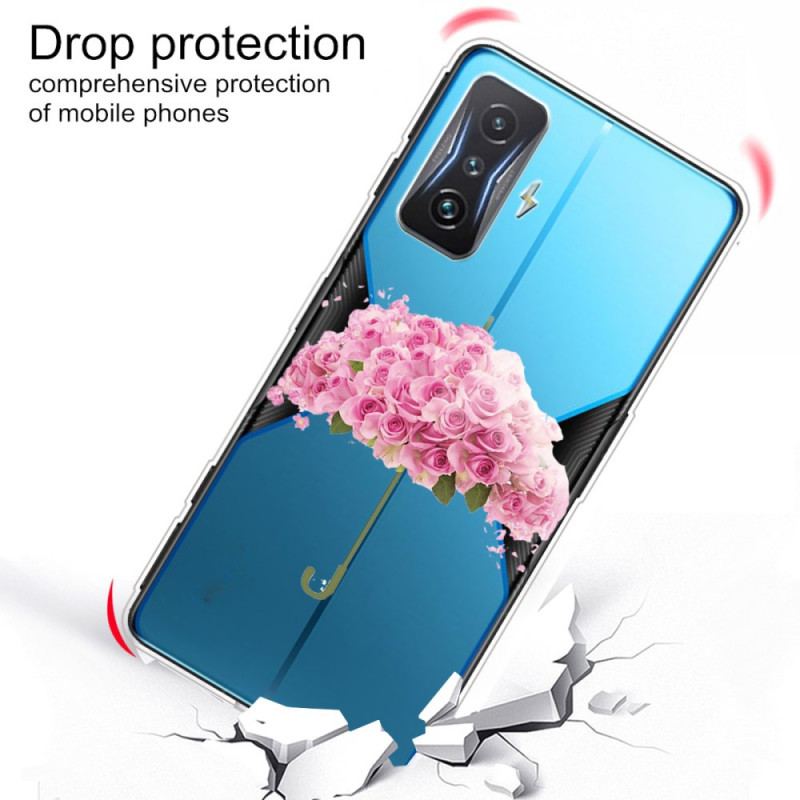 Capa Para Poco F4 GT Guarda-chuva Floral