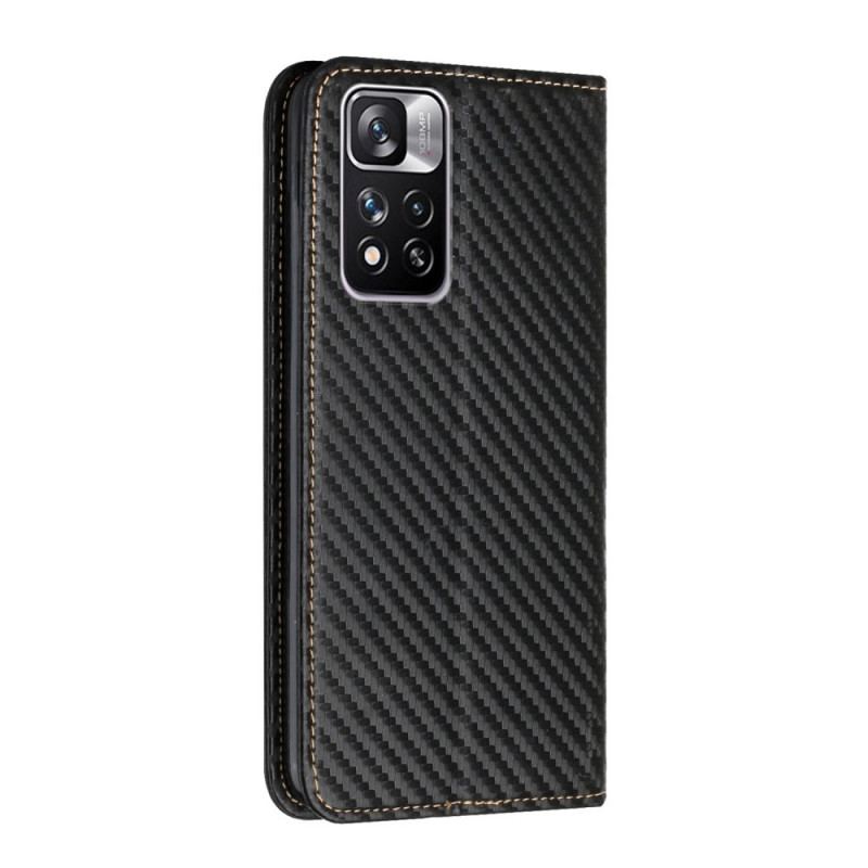Capa De Celular Para Xiaomi Redmi Note 11 Pro Plus 5G De Cordão Flip Correia De Fibra De Carbono