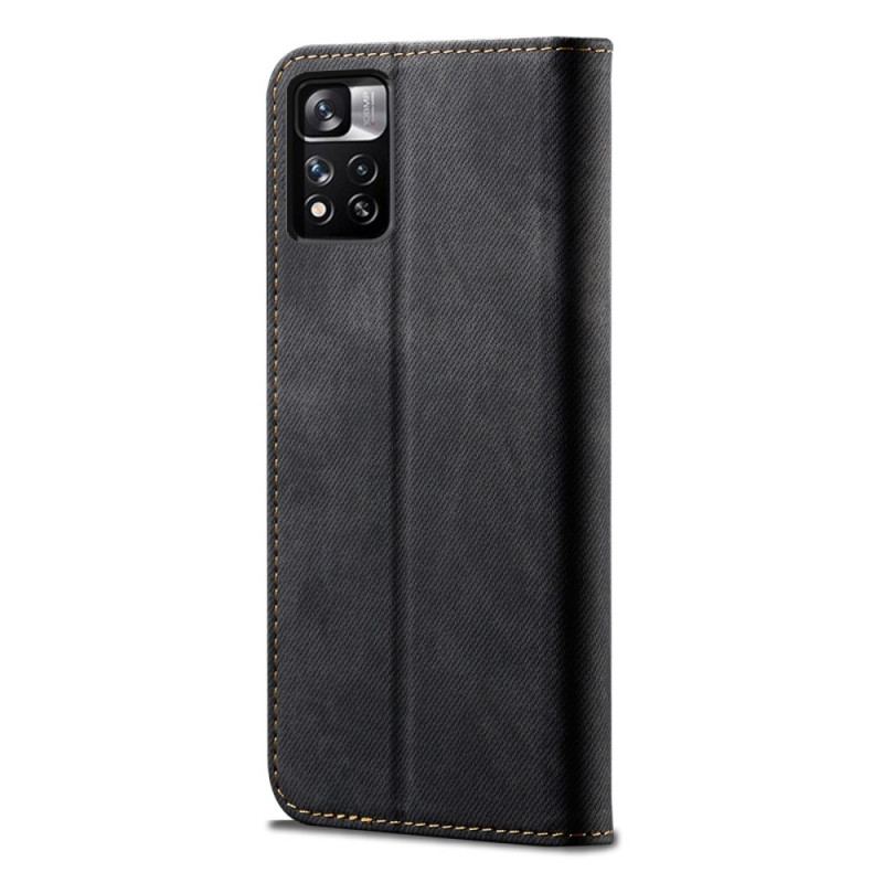 Capa De Celular Para Xiaomi Redmi Note 11 Pro Plus 5G Flip Tecido Jeans
