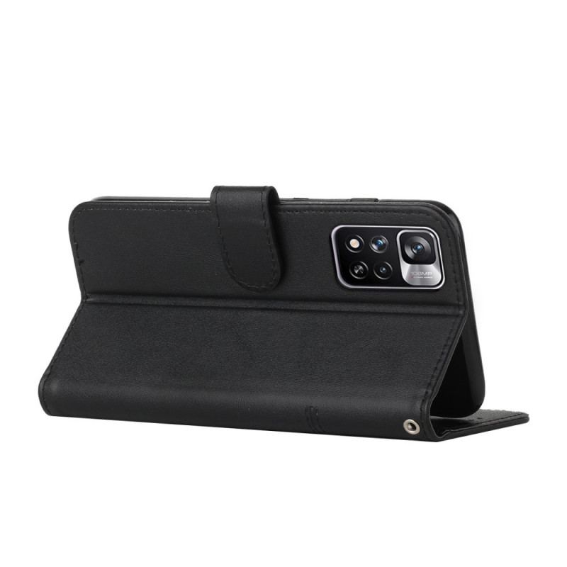 Capa De Couro Para Xiaomi Redmi Note 11 Pro Plus 5G Couro Falso Premium