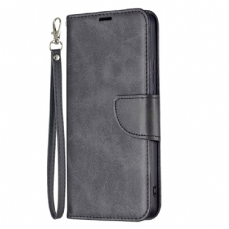 Capa De Couro Para Xiaomi Redmi Note 11 Pro Plus 5G Fecho Oblíquo Liso