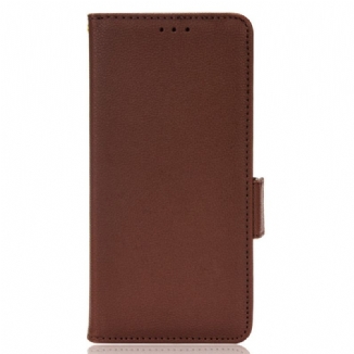 Capa De Couro Para Xiaomi Redmi Note 11 Pro Plus 5G Couro Sintético De Lichia Tradicional