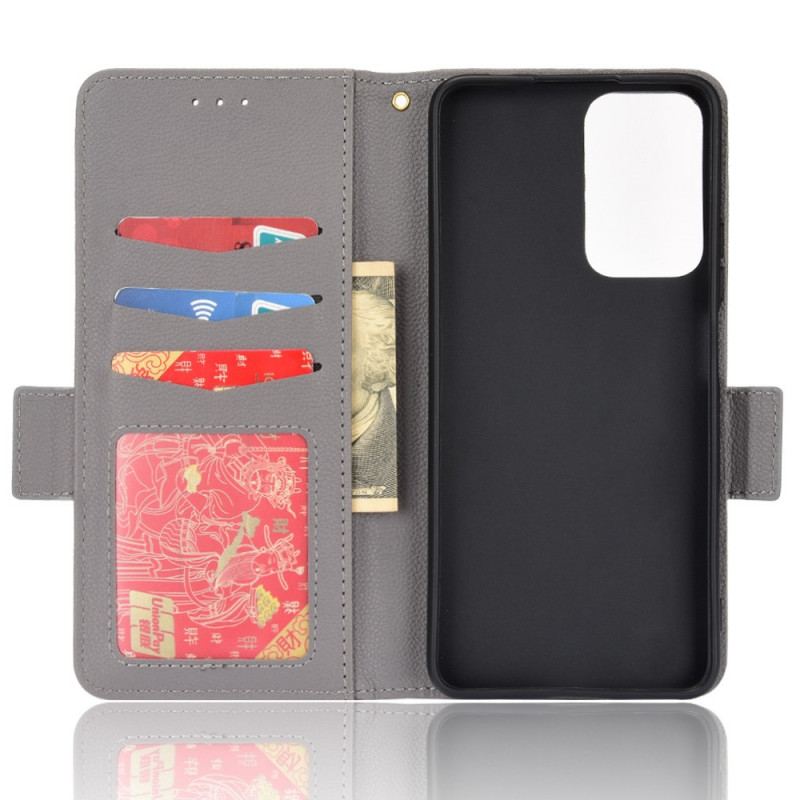 Capa De Couro Para Xiaomi Redmi Note 11 Pro Plus 5G Couro Sintético De Lichia Tradicional