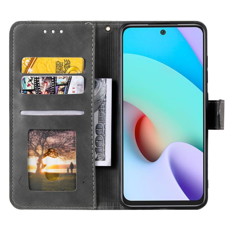 Capa Em Pele Para Xiaomi Redmi Note 11 Pro Plus 5G Costuras Com Toque De Pele