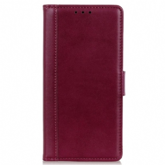 Capa Em Pele Para Xiaomi Redmi Note 11 Pro Plus 5G Estilo De Couro