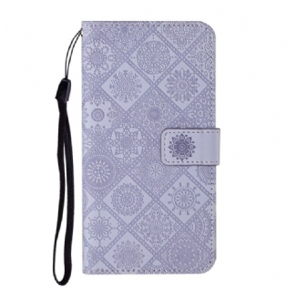 Capa Em Pele Para Xiaomi Redmi Note 11 Pro Plus 5G Padrão De Tapeçaria