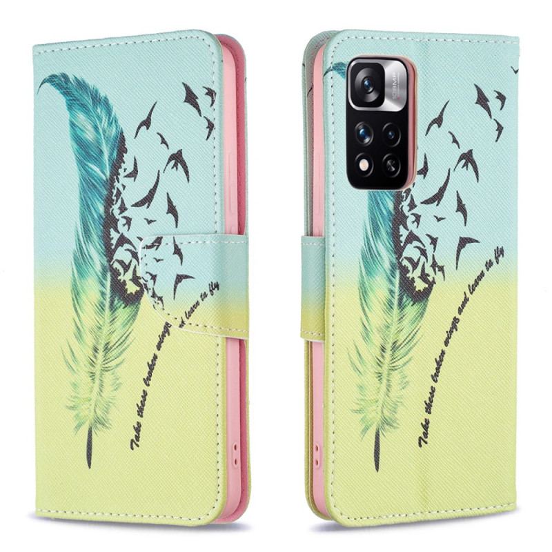 Capa Flip Para Xiaomi Redmi Note 11 Pro Plus 5G Aprender A Voar