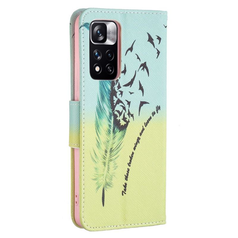 Capa Flip Para Xiaomi Redmi Note 11 Pro Plus 5G Aprender A Voar