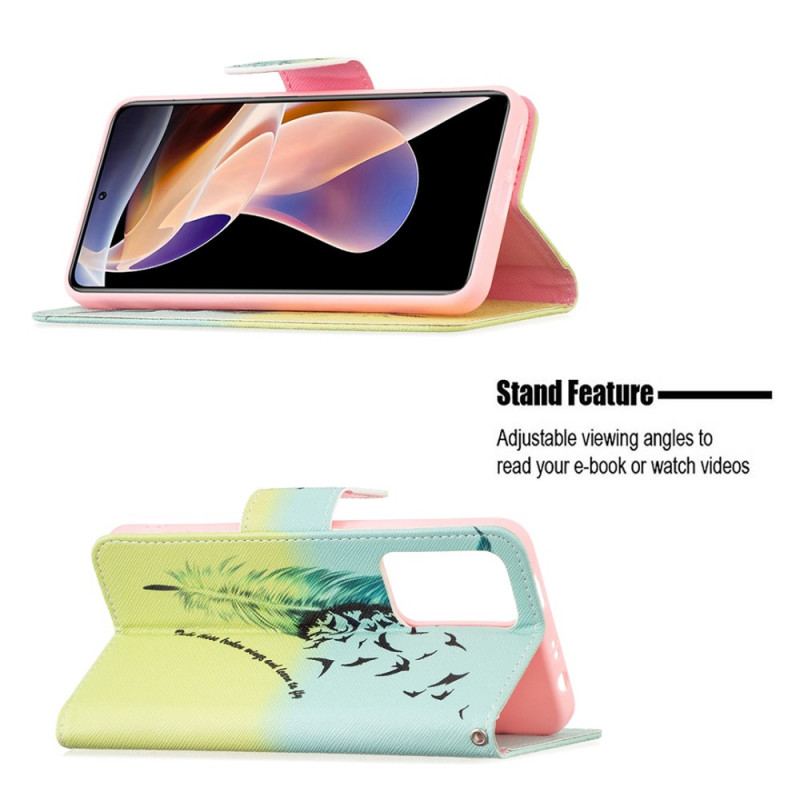 Capa Flip Para Xiaomi Redmi Note 11 Pro Plus 5G Aprender A Voar
