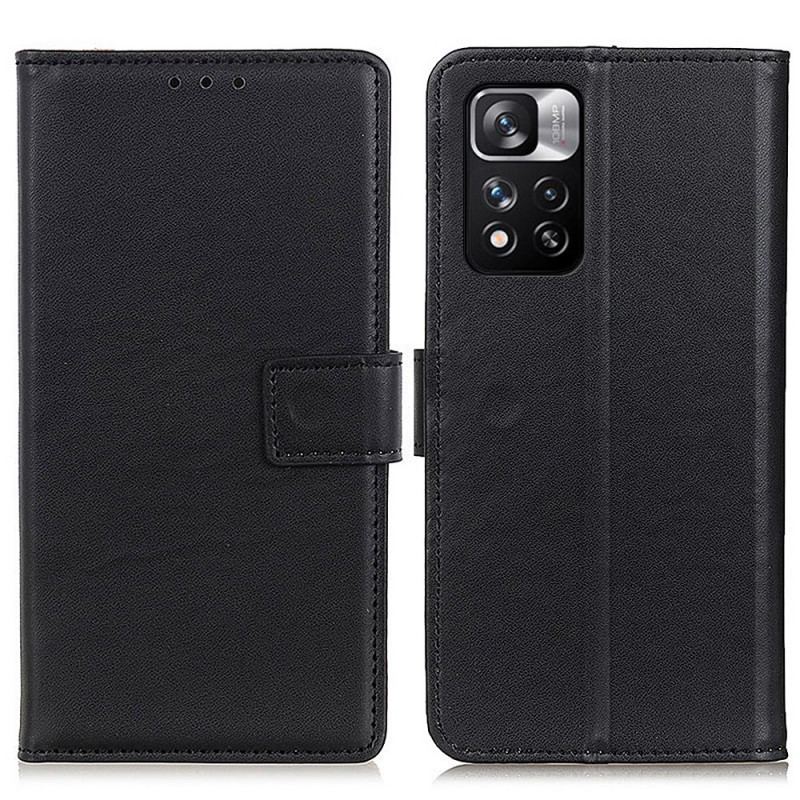 Capa Flip Para Xiaomi Redmi Note 11 Pro Plus 5G Couro Sintético Liso