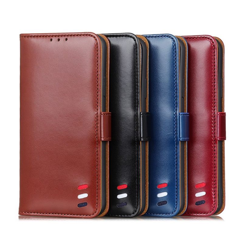 Capa Flip Para Xiaomi Redmi Note 11 Pro Plus 5G Efeito Couro Tricolor
