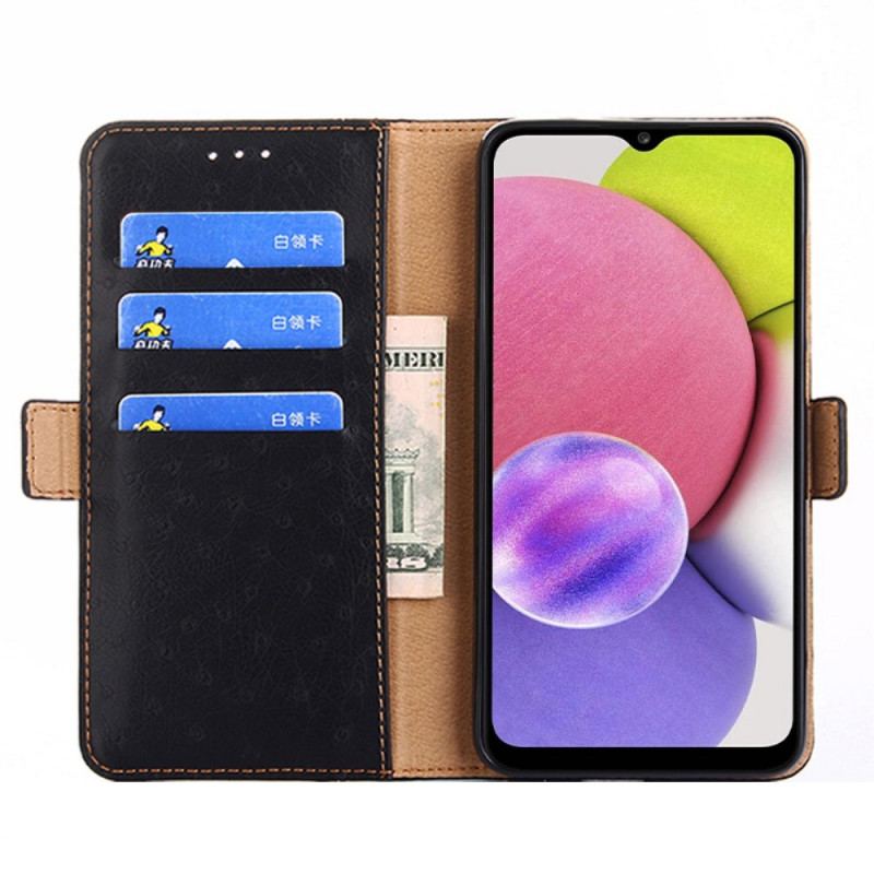 Capa Flip Para Xiaomi Redmi Note 11 Pro Plus 5G Textura De Pele De Avestruz