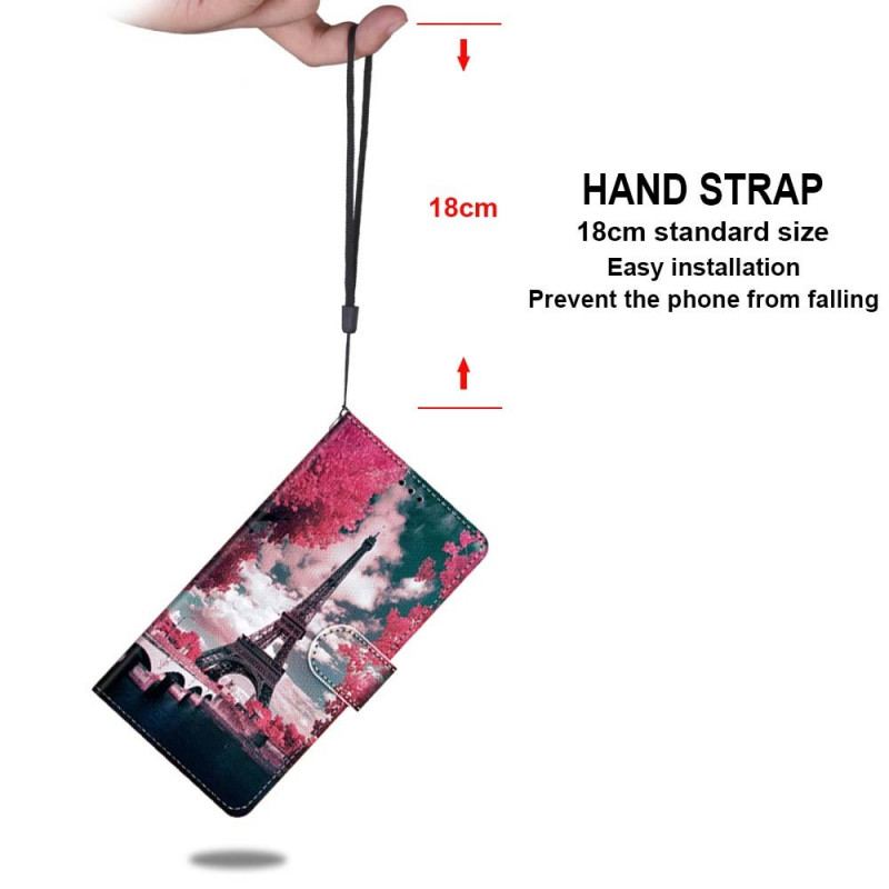 Capa Flip Para Xiaomi Redmi Note 11 Pro Plus 5G Torre Eiffel