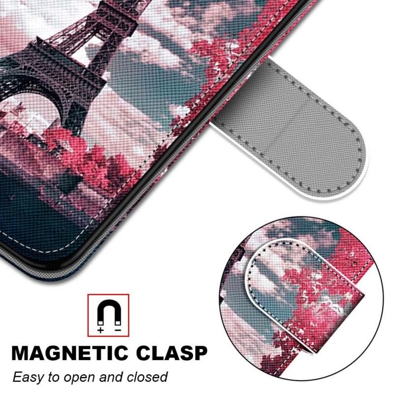 Capa Flip Para Xiaomi Redmi Note 11 Pro Plus 5G Torre Eiffel