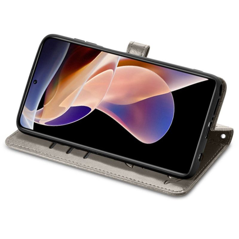 Capa Folio Para Xiaomi Redmi Note 11 Pro Plus 5G Animais Animados