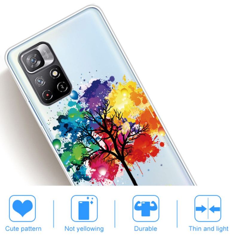 Capa Para Xiaomi Redmi Note 11 Pro Plus 5G Árvore Aquarela Perfeita