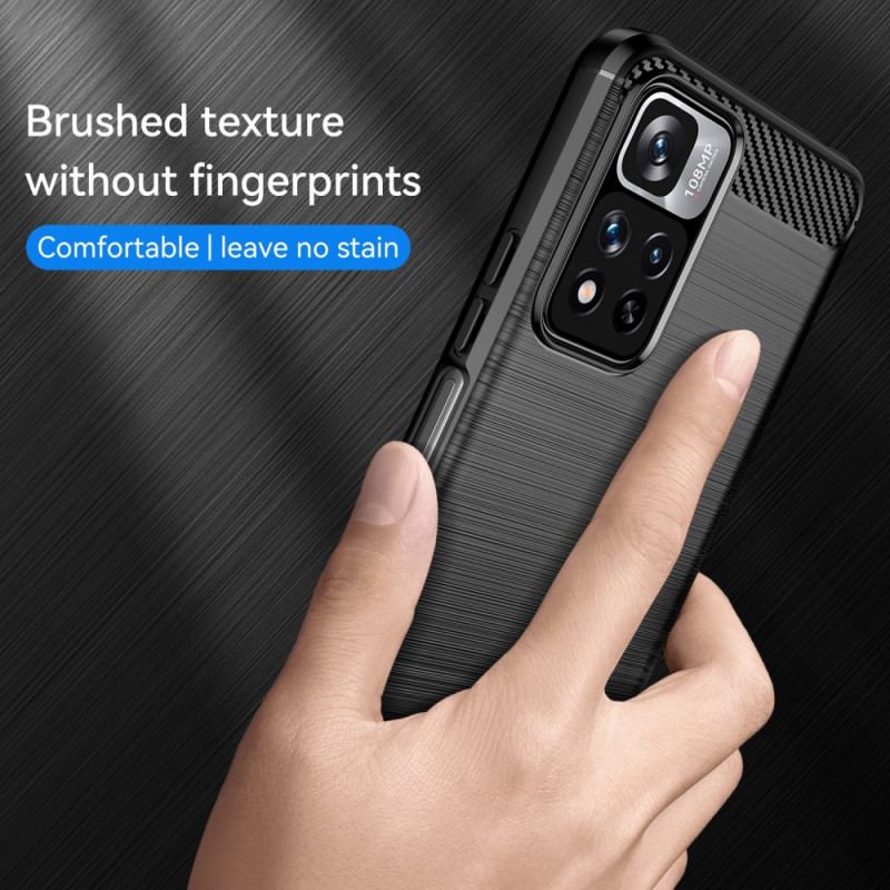 Capa Para Xiaomi Redmi Note 11 Pro Plus 5G Fibra De Carbono Escovada
