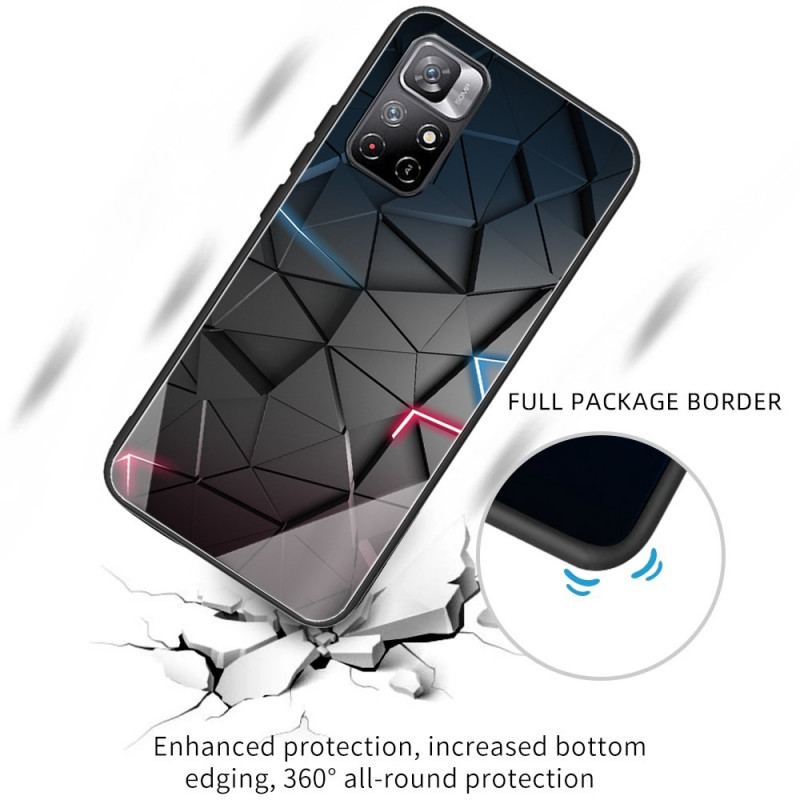 Capa Para Xiaomi Redmi Note 11 Pro Plus 5G Geometria Do Vidro Temperado