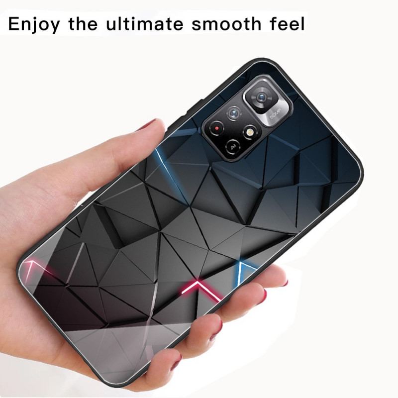 Capa Para Xiaomi Redmi Note 11 Pro Plus 5G Geometria Do Vidro Temperado