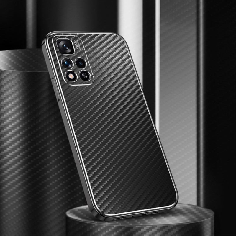 Capa Para Xiaomi Redmi Note 11 Pro Plus 5G Metal E Fibra De Carbono