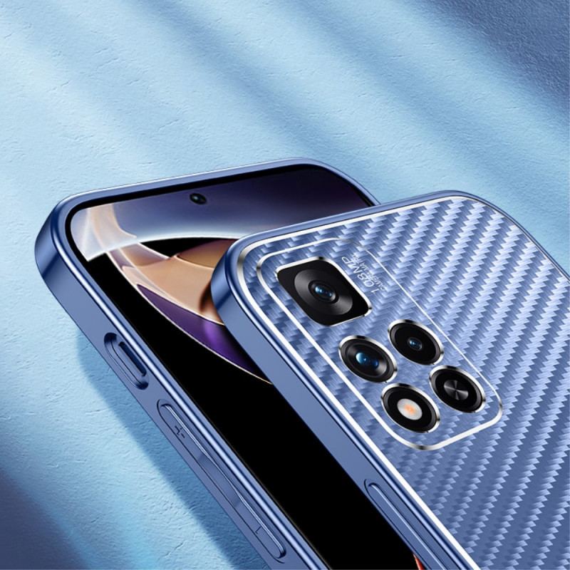 Capa Para Xiaomi Redmi Note 11 Pro Plus 5G Metal E Fibra De Carbono