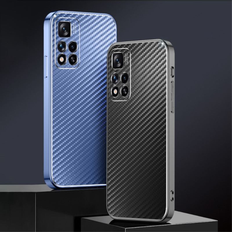Capa Para Xiaomi Redmi Note 11 Pro Plus 5G Metal E Fibra De Carbono