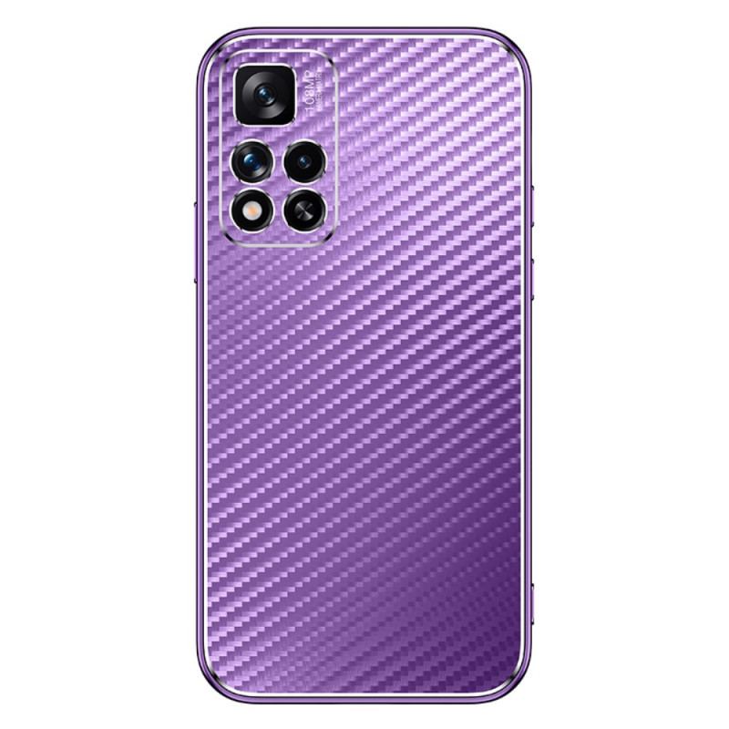 Capa Para Xiaomi Redmi Note 11 Pro Plus 5G Metal E Fibra De Carbono