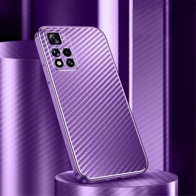 Capa Para Xiaomi Redmi Note 11 Pro Plus 5G Metal E Fibra De Carbono