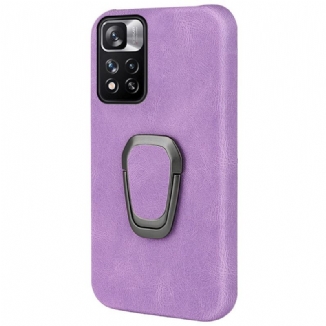 Capa Para Xiaomi Redmi Note 11 Pro Plus 5G Porta-anel Efeito Couro