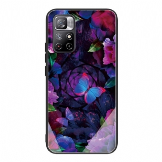 Capa Para Xiaomi Redmi Note 11 Pro Plus 5G Variação De Borboletas De Vidro Temperado