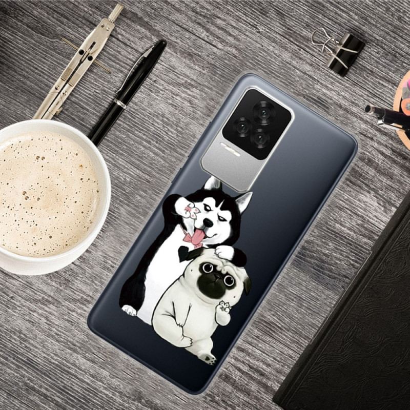 Capa De Celular Para Poco F4 Cachorros Divertidos