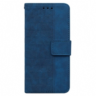 Capa Flip Para Poco F4 De Cordão Padrão De Tiras
