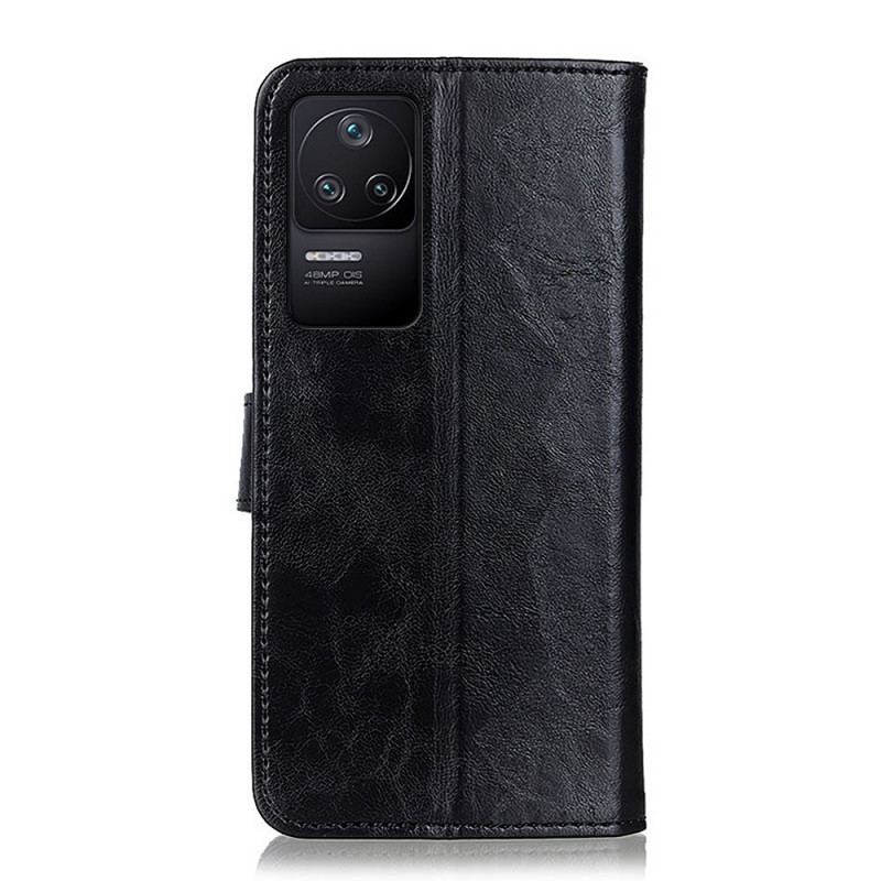 Capa Flip Para Poco F4 Efeito Couro Tricolor