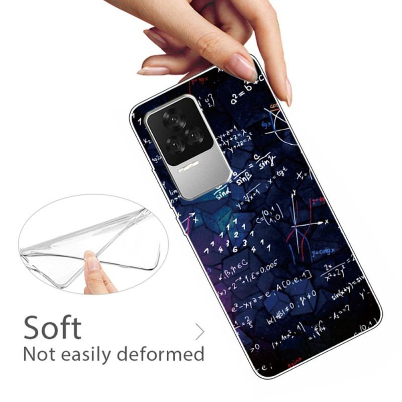 Capa Para Poco F4 Cálculos Matemáticos De Silicone