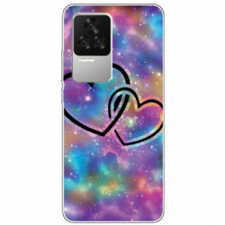 Capa Para Poco F4 Corações De Silicone