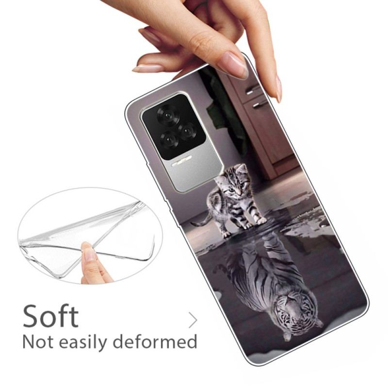 Capa Para Poco F4 Silicone Sonho Felino
