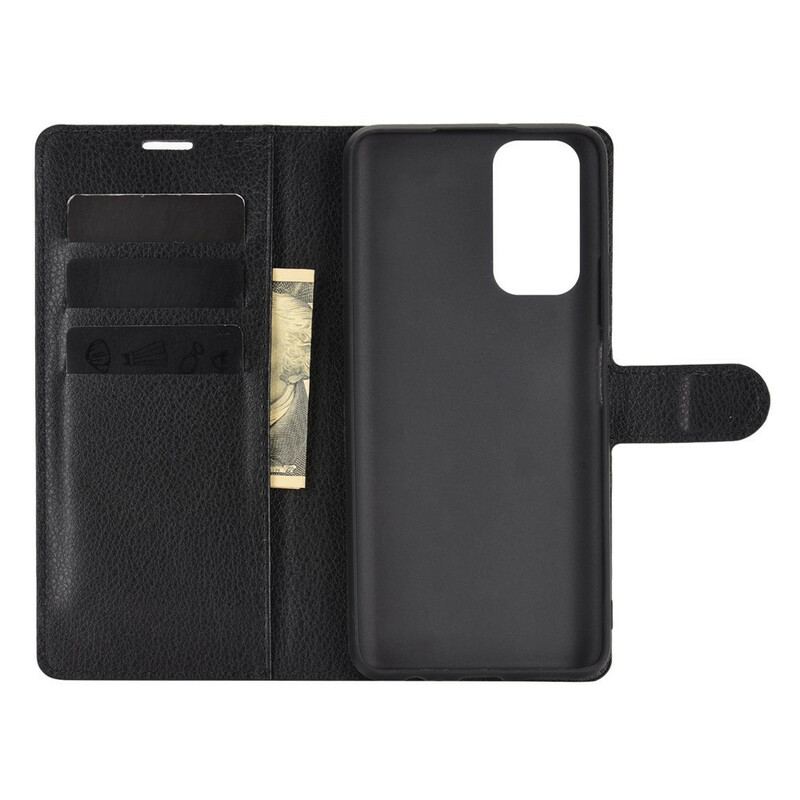 Capa De Couro Para Honor 10X Lite Lichia Clássica