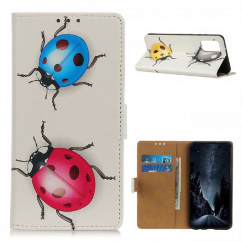 Capa De Couro Para OnePlus 9 Pro Joaninhas