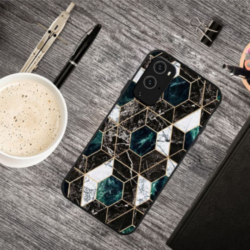 Capa Para OnePlus 9 Pro Mármore De Geometria Colorida