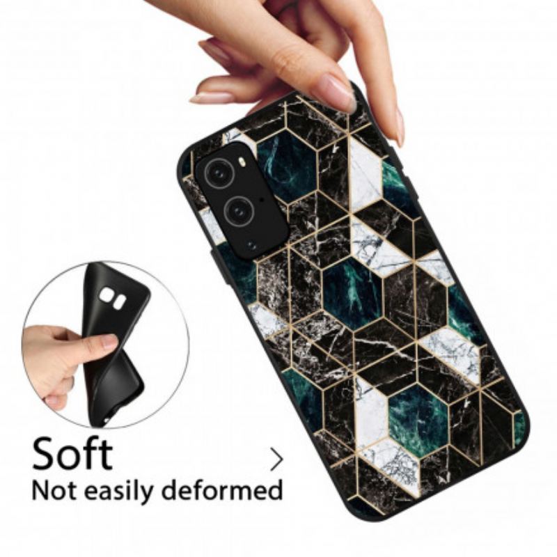 Capa Para OnePlus 9 Pro Mármore De Geometria Colorida