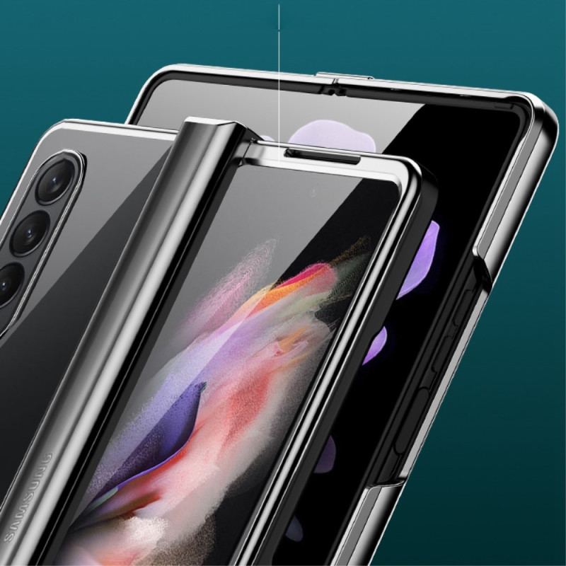 Capa Para Samsung Galaxy Z Fold 4 Articulação Metálica Transparente