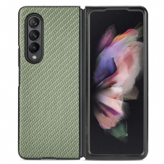 Capa Para Samsung Galaxy Z Fold 4 Fibra De Carbono Com Efeito Tecido