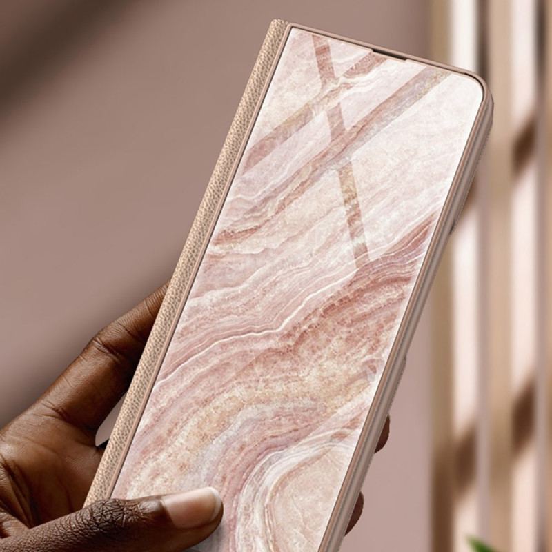 Capa Para Samsung Galaxy Z Fold 4 Gkk Marble Waves