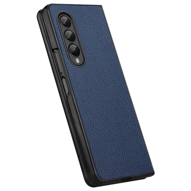 Capa Para Samsung Galaxy Z Fold 4 Lichia Couro Genuíno