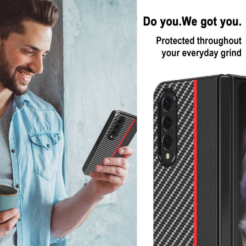 Capa Para Samsung Galaxy Z Fold 4 Linha De Fibra De Carbono Lc. Imeeke