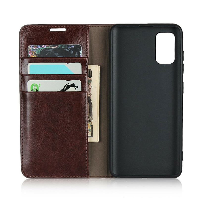Capa De Celular Para Samsung Galaxy A41 Flip Couro Legitimo